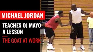 Michael Jordan vs OJ Mayo  larrybrownsportscom MJ teaches the kid a lesson at basketball camp [upl. by Nella]