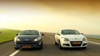 Peugeot RCZ vs Renault Mégane GT English subtitled [upl. by Ennoval]