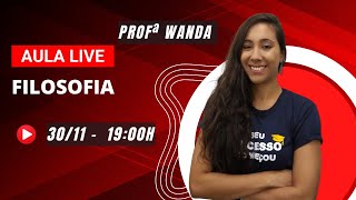 Supletivo – Aula Live  Filosofia  Profª Wanda [upl. by Willman119]