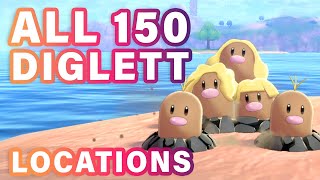 ALL 150 DIGLETT LOCATIONS  In 7 Minutes ► Pokemon Sword amp Shield [upl. by Aba256]