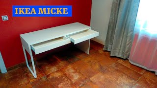 IKEA MICKE Desk White Engineered Wood Office Table  90214308 assembly manual video instructions [upl. by Evangelin]