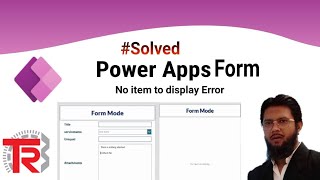 solved powerapps form No item to display error by techwithriyaz powerapps Powerautomate viral [upl. by Asillem310]