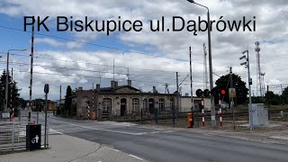 SSP Biskupice Wielkopolskie ulDąbrówkipo modernizacji  Polish railroad crossing [upl. by Eanert]