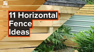 11 Horizontal Fence Ideas Plus a Bonus  Backyardscape [upl. by Leahpar]