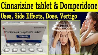 Cinnarizine tablet and Domperidone tablet  Uses Indication Side Effects Dose [upl. by Sgninnej]