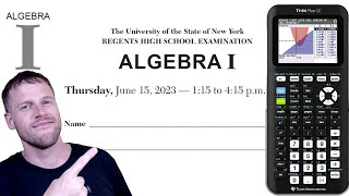 Algebra 1 Regents  June 2023 questions 1  24 [upl. by Samtsirhc792]