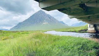 Wild camping and fishing in Glencoe the Scottish highlands catching wild brown trout June 2024 [upl. by Annavoig]