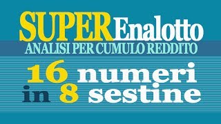 SuperEnalotto Analisi  16 numeri in 8 sestine [upl. by Drofla]