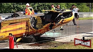 Crash Porsche 911 GT2 Nurburgring Flugplatz onboard DS3 R [upl. by Tiff356]