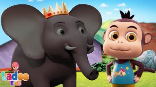 Hathi Raja in Black हाथी राजा Chal Mere Ghode  More Hindi Nursery Rhymes for Kids [upl. by Rohclem454]