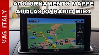 Aggiornamento mappe su Audi A3 8V 201216 con radio MIB1 Plus Touch MHIG [upl. by Fortunia804]