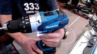 MAKITA TALADRO PERCUTOR MAKITA DHP 458Z  CARGADOR DC18SD  BATERIA DE 18V 3AH BL1830B UMBOXING [upl. by Ahcmis]