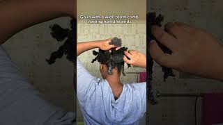 How to detangle type 4 hair 4chairgrowth 4cwashday detanglingnaturalhair afrohaircare 4chair [upl. by Dira]