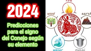 HORÓSCOPO CHINO 2024 Predicciones para el signo del Conejo según su elemento para el año 2024 [upl. by Ailam141]