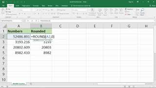 Using the Excel ROUND Function to Round Numbers in Excel [upl. by Zetnom]