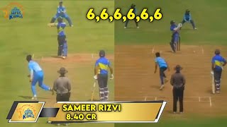 Sameer Rizvi Batting  Sameer Rizvi Bowling  Sameer Rizvi Sold to CSK in 840 Cr [upl. by Drucy160]