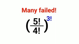 5÷43 Many failed to do itmaths mathematics factorial [upl. by Burkhard]