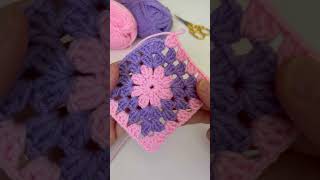 EASY CROCHET 😍🌸 How to crochet a granny square for beginners  Step by Step crochet tutorial [upl. by Meridel]