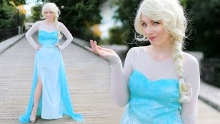 DIY ELSA FROZEN COSTUME  ADULT amp CHILD [upl. by Hsenid903]