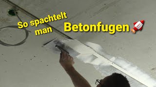 BetondeckeFugen schnell spachteln Tutorial mit Knauf MultiFinish Universal DIY Filigrandecke [upl. by Dnana870]