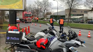 Convois antipass la police belge filtre laccès à Bruxelles  AFP Images [upl. by Eilloh]