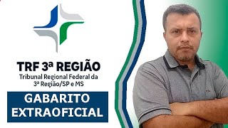 TRF 3  Gabarito Extraoficial  Correção da Prova  Tribunal Regional Federal 3ª Região [upl. by Alam304]