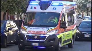 2X Ambulanza Calabria Soccorso OdV in emergenza  Italian ambulances responding code 3 [upl. by Nanreit]