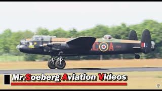 AVRO Lancaster BBMF Nice Departure at Eindhoven [upl. by Nikolos]