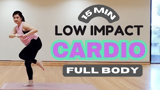 15 MIN LOW IMPACT Cardio  ALL STANDING  Full Body Workout  No Equipment Weight Loss Exercises [upl. by Redla795]