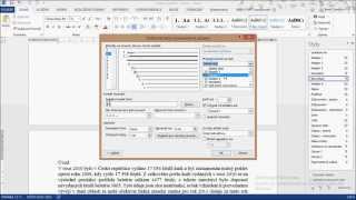 Styl odstavce číslovaný nadpis obsah seznam zdrojů číslování stránek Word 2103 [upl. by Chalmers634]