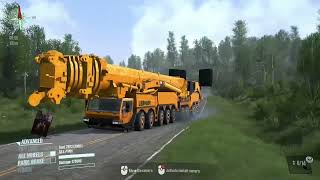 Spintires MudRunner  Liebherr LTM 11200 Crane Heavy Lifting  Maz 7907 20x20  Maz7310m [upl. by Euqinimod376]