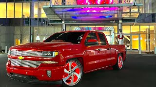 2016 Silverado 58 drop on 24s infamous wheels 🔥 [upl. by Aveer]