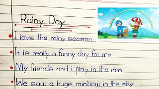 1020 lines a rainy day in english  about rainy day in english  about rainy day paragraphessay [upl. by Ekez]