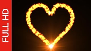 Burning Love Heart Fire Flame Video [upl. by Dib]