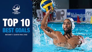 Top 10 Goals  Water Polo Champions League  202324 Quarter Final Stage Day 2 [upl. by Nilatak]