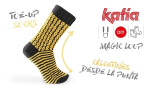 🧦 Especial Calcetines ⭐ Cómo Tejer Calcetines desde la Puntera con Magic Loop [upl. by Gareth]