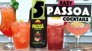 PASSOA  5 Easy Cocktail Recipes  Passion Fruit Liqueur  Steve the Barman [upl. by Cornel]