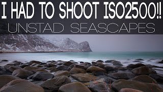 HIGH ISO Landscape Photography at Unstad Beach  FINE ART Seascapes  NORWAY Lofoten [upl. by Gerk]