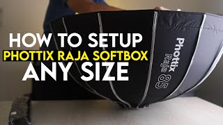 How to setup Phottix Raja Softbox  Any size  Quick Way [upl. by Chevalier]