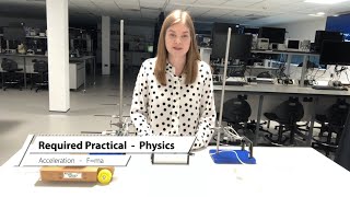 GCSE Physics Required Practical  Newtons Second Law  Calculating Acceleration using Light Gates [upl. by Goldshlag]