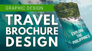 Travel Brochure Design Concept Timelapse  Freelance Graphic Design [upl. by Adlei445]