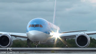 Espectacular SONIDO y WingFlex del Boeing 787 Despegando de Cancún  JetAir FLY by TUI fly Belgium [upl. by Postman706]