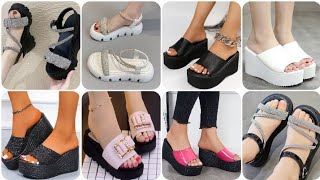 Easiest Comfortable amp latest Womens High Heels Wedge Sandals Designs 2k24 [upl. by Ennazzus]