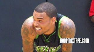 Chris Brown And The Money Gang Show OUT At The Drew League Ft John Wall The Game Etc [upl. by Eniger]