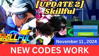 All Codes Work Car UPDATE 2 Skillful ROBLOX November 11 2024 [upl. by Ddart]