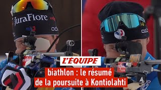 Le résumé de la poursuite de Kontiolahti  Biathlon [upl. by Gilliette]