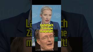 Weidel kritisiert Zahnhygiene von Lauterbach 🤭 [upl. by Leinto891]