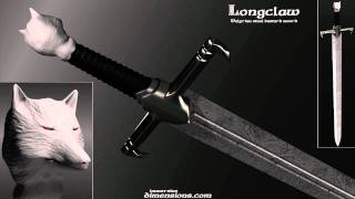 Longclaw Valyrian steel bastard sword 3d model [upl. by Evets]