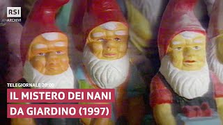 Il mistero dei nani da giardino 1997  Telegiornale 2000  RSI ARCHIVI [upl. by Singleton]