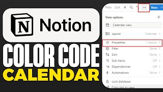 How To Color Code Calendar On Notion 2024 [upl. by Partan436]